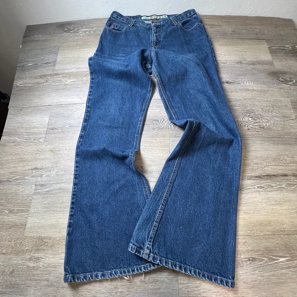 Mudd Flare Jeans Womens 30 Blue High Waisted Wide Leg Vintage Y2K 90s Denim